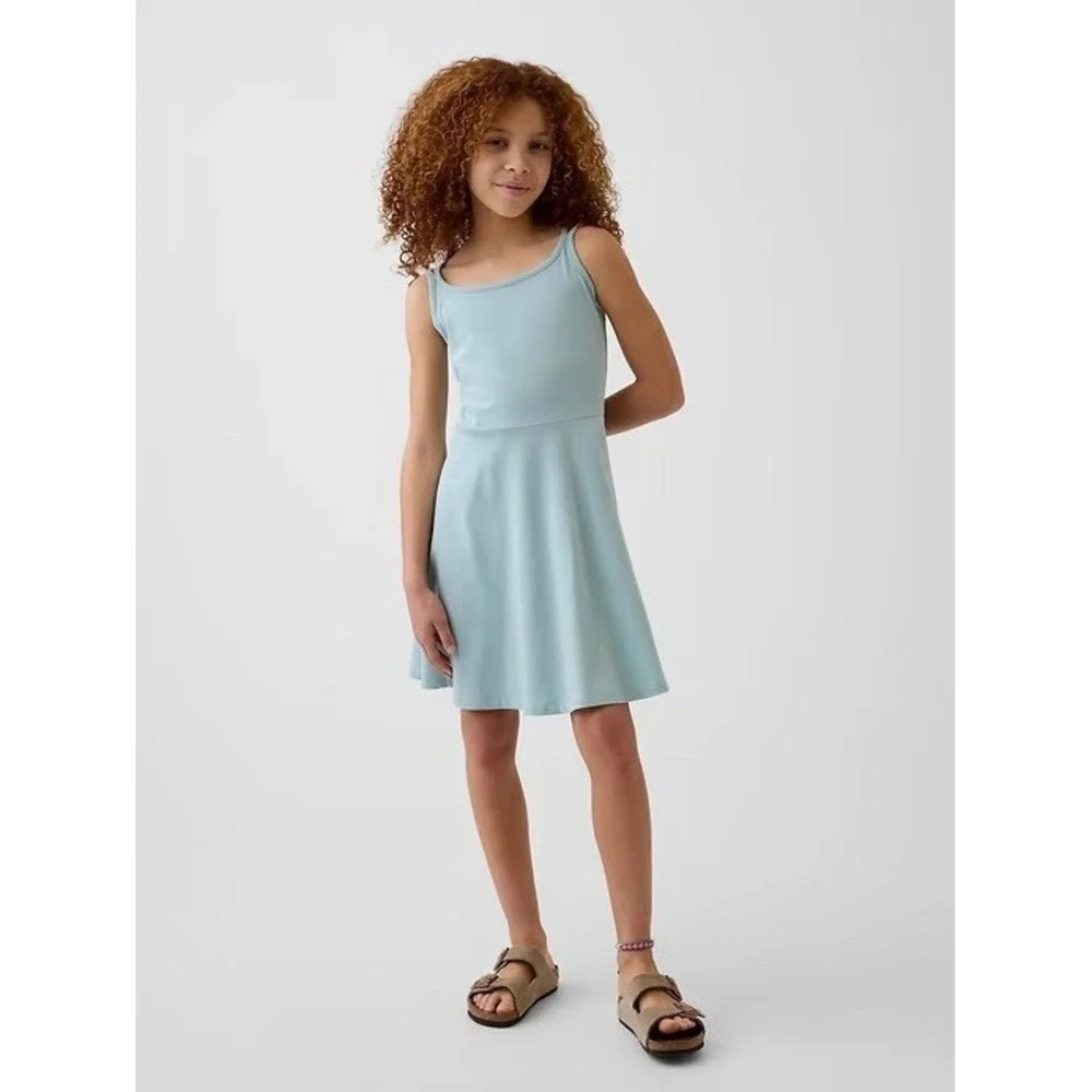Gap Kids Jersey Tank Dress Large(10) Fresh Water Blue NWT's 894418