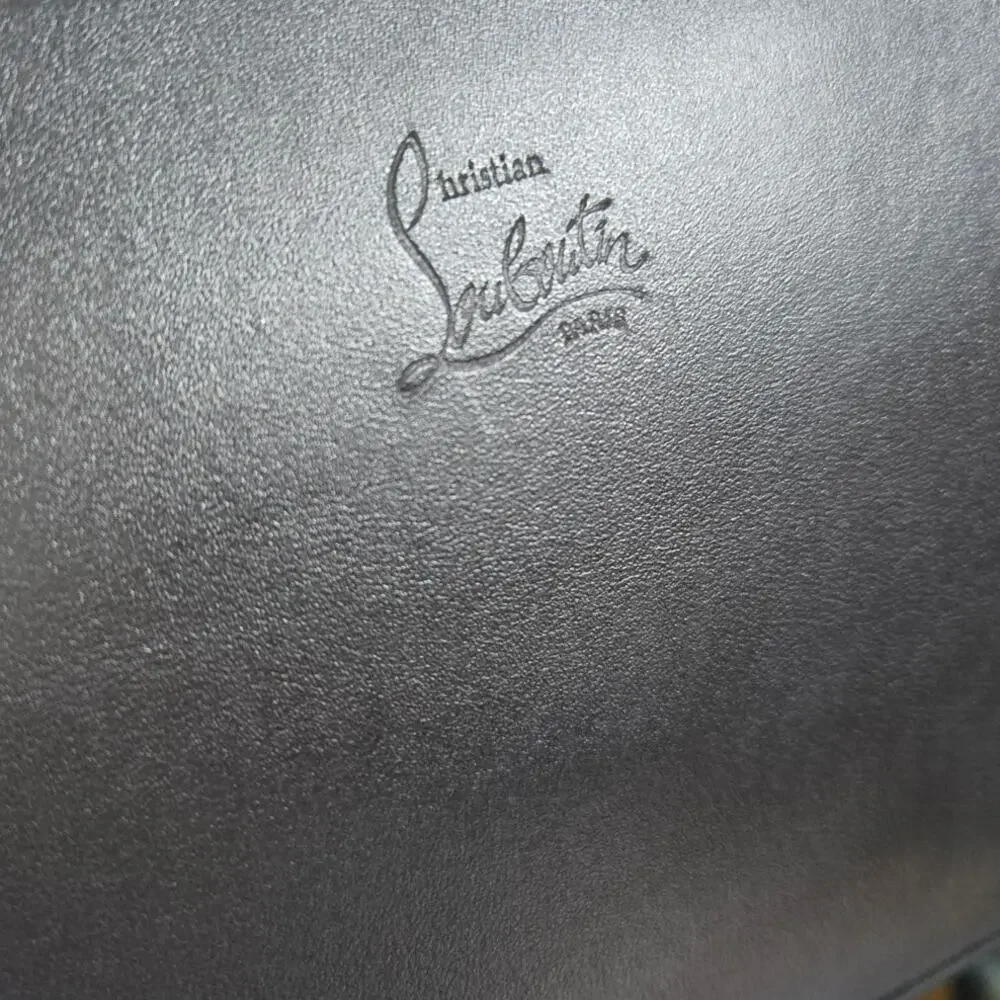 Christian‎ Louboutin Metallic Silver Leather Shoulder Hobo Bag
