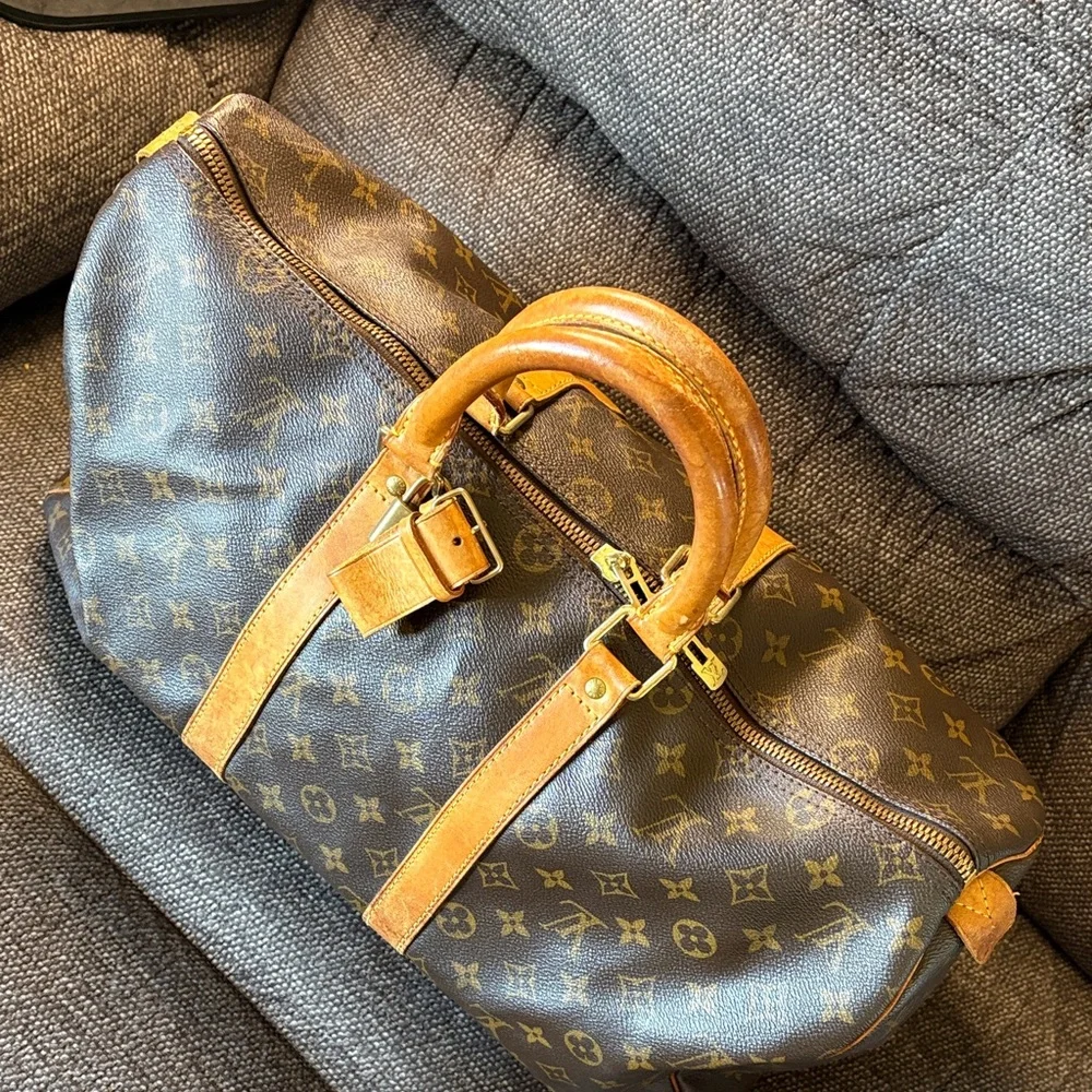 Louis Vuitton Keepal 50 Monogram Travel Bag Duffel