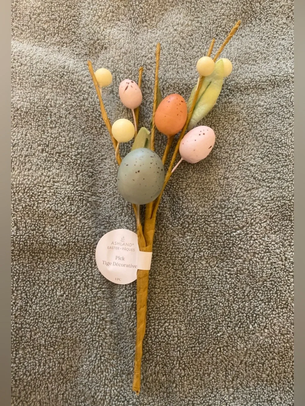 Ashland Decorative Easter Egg Stem in Pastel Blue, Pink, Peach and Cream