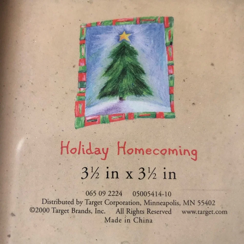Holiday Homecoming picture frame snowflake blue wood square Christmas Target