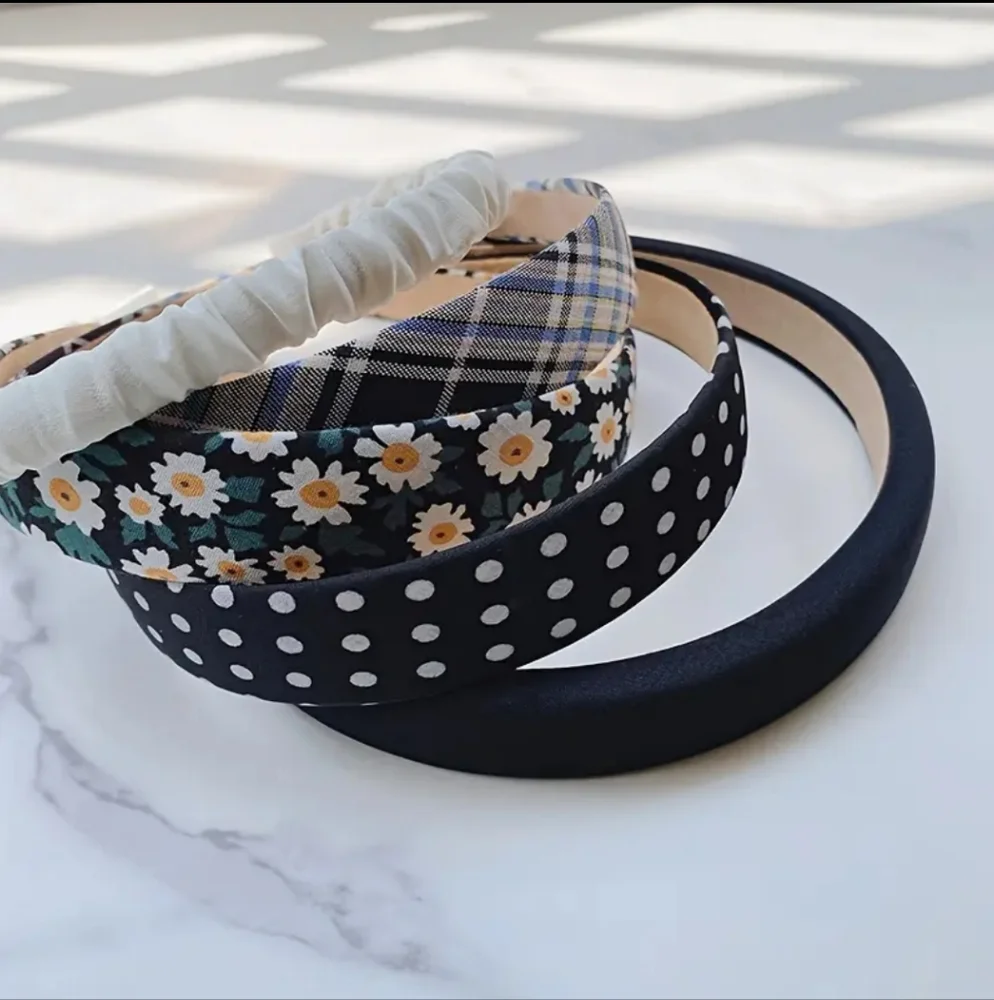 Women's Headband Set 5pc Black