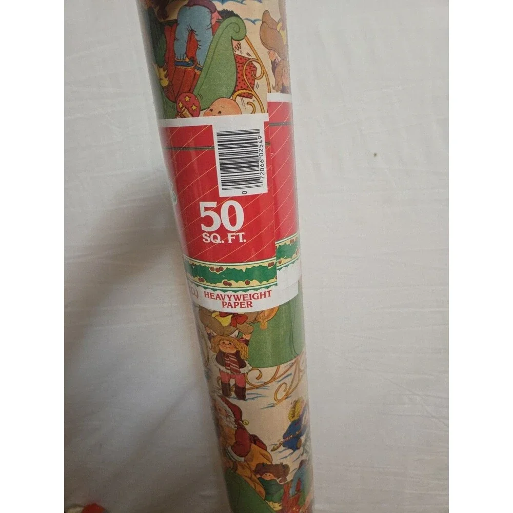 Cabbage Patch Kids Wrapping Paper Gift Wrap Roll Christmas 1983 Vintage NEW