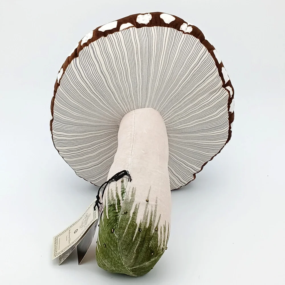 John Derian x Target Velvet Mushroom Pillow Plush Beaded 16