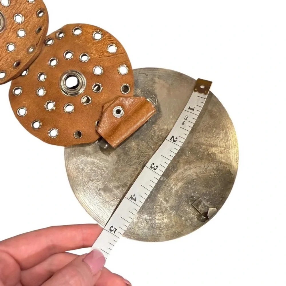 Brown and Silver Statement Belt Concho Western