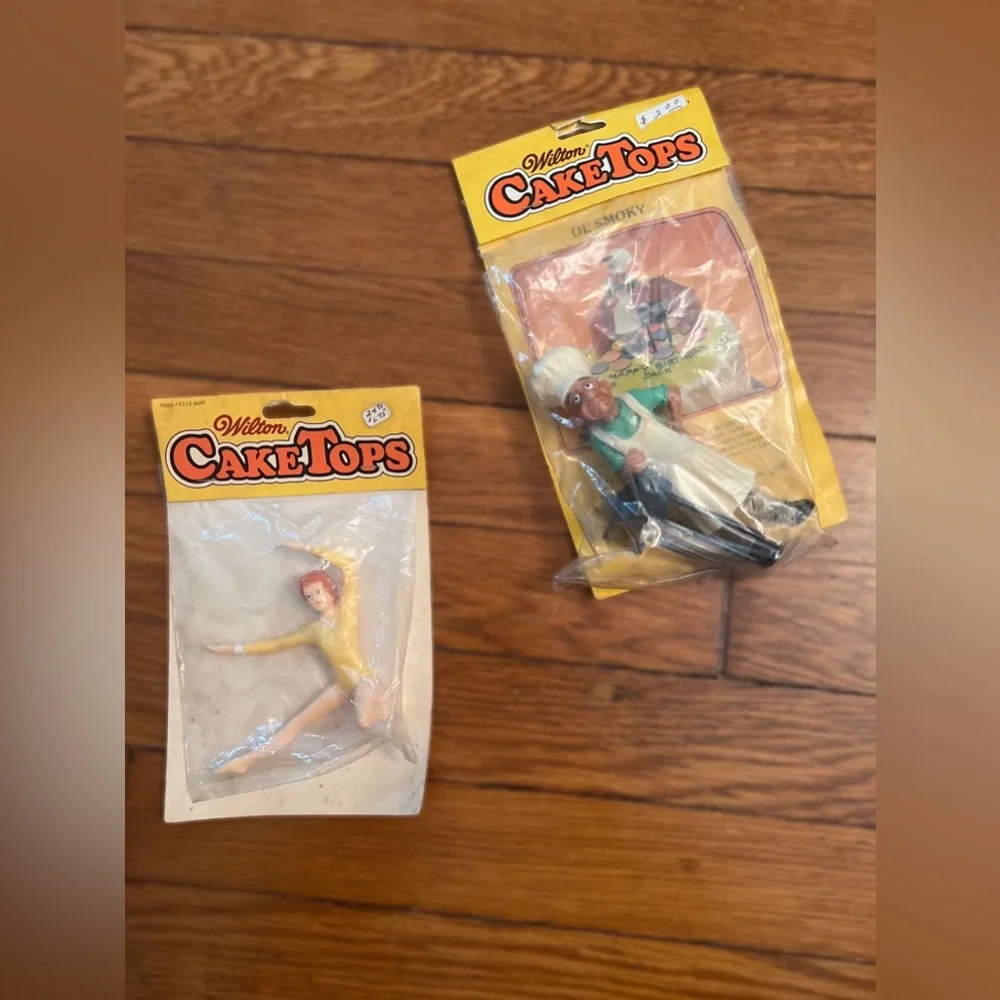 Wilton CakeTops Yellow Gymnast and Ol’ Smoky Cake Toppers Vintage