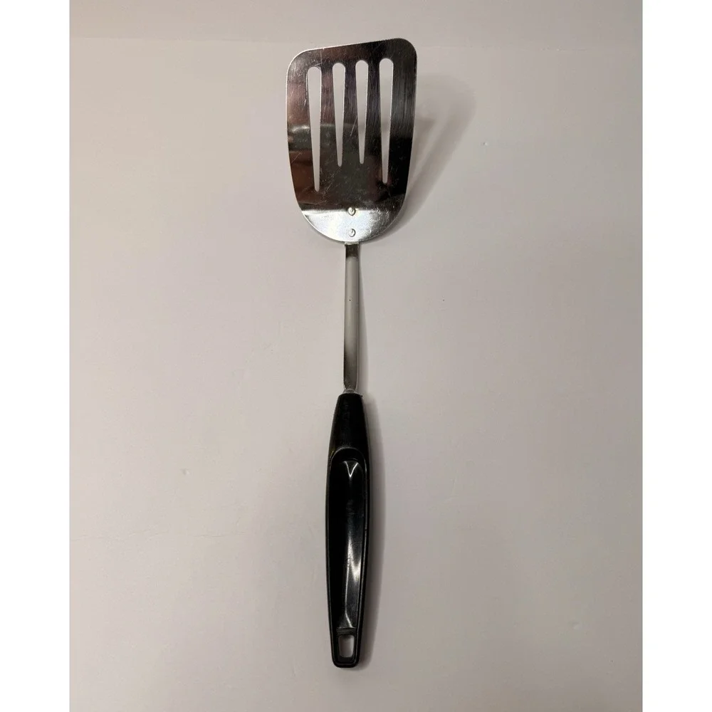 Vintage Foley Slotted Spatula Turner Chrome Plated Cook Food Retro Kitchen USA