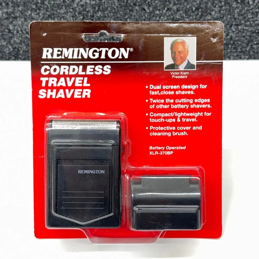 Vintage 1991 Remington Cordless Travel Shaver XLR-370BP Dual Screen New Sealed