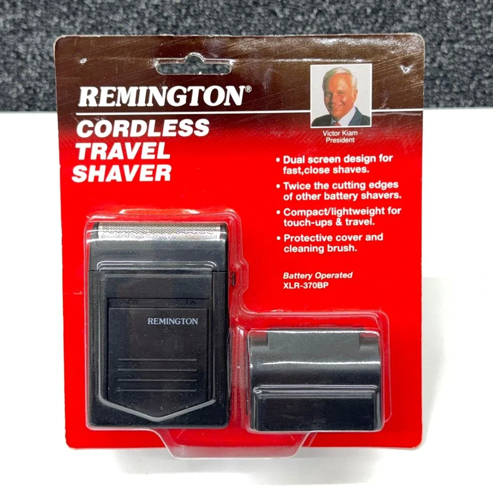 Vintage 1991 Remington Cordless Travel Shaver XLR-370BP Dual Screen New Sealed