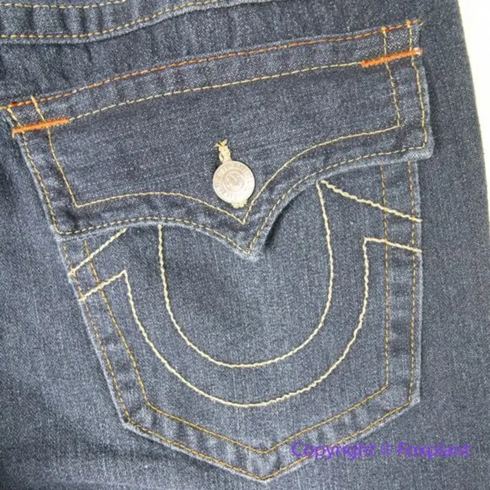 New! True Religion mens Ricky straight‎ jeans, size 36