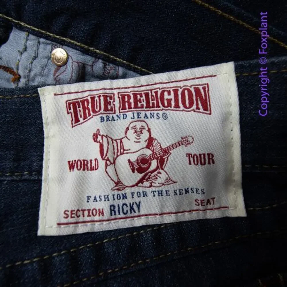 New! True Religion mens Ricky straight‎ jeans, size 36