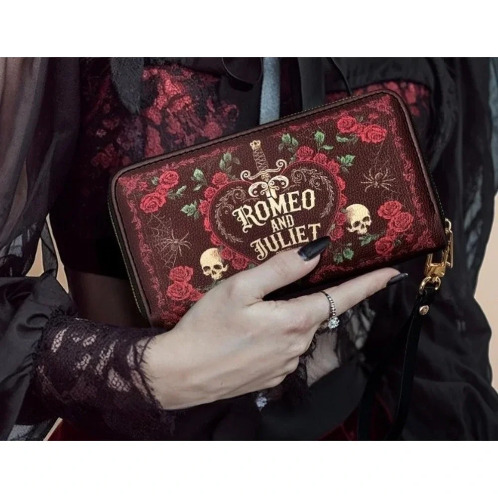Romeo And Juliet Poison RoseWallet Goth Halloween New NWT Grunge Tragic Love