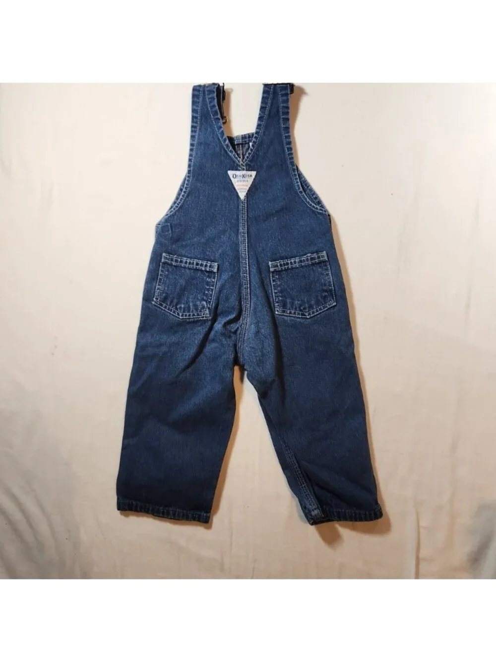 Vintage OshKosh Bgosh Denim Overalls Made in USA Blue Vestbak Toddler 2T 1980s