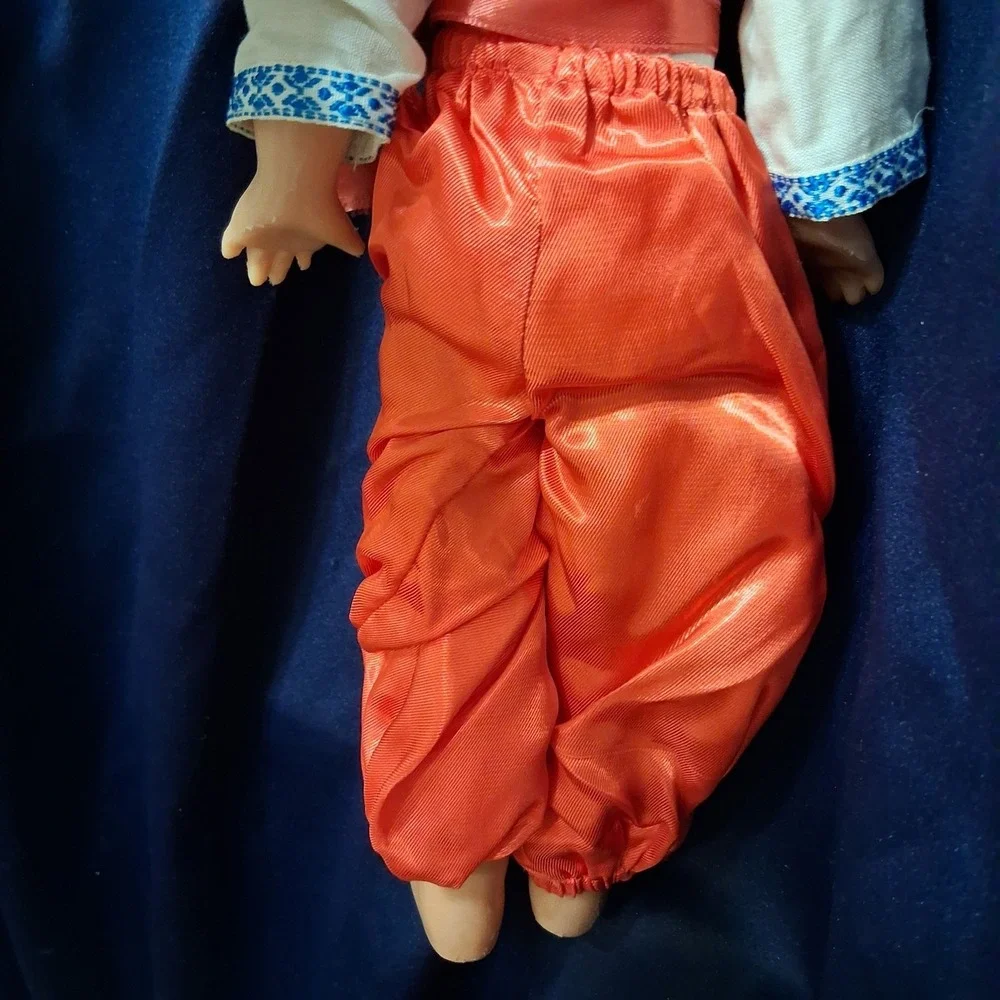 Rare HTF 70s USSR Vintage Soviet Russian Plastic Boy Doll 19 inch Native Costume