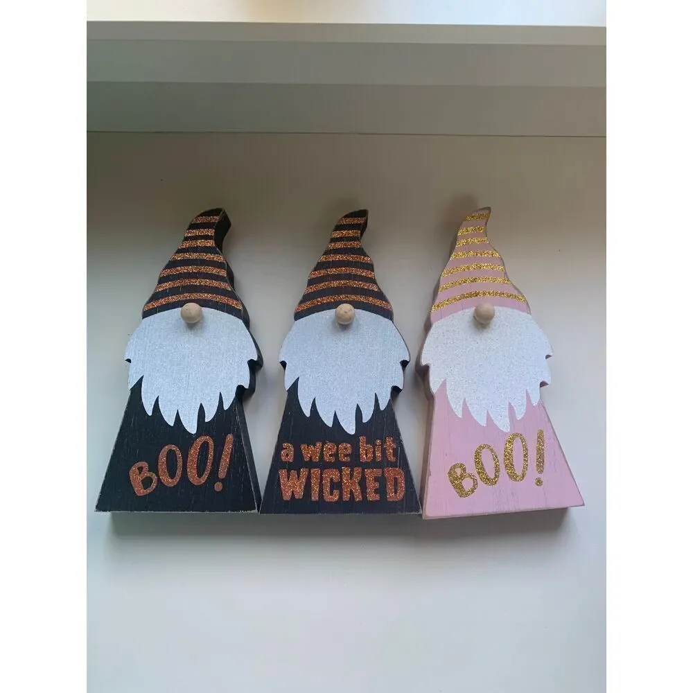 3 Halloween Gnomes