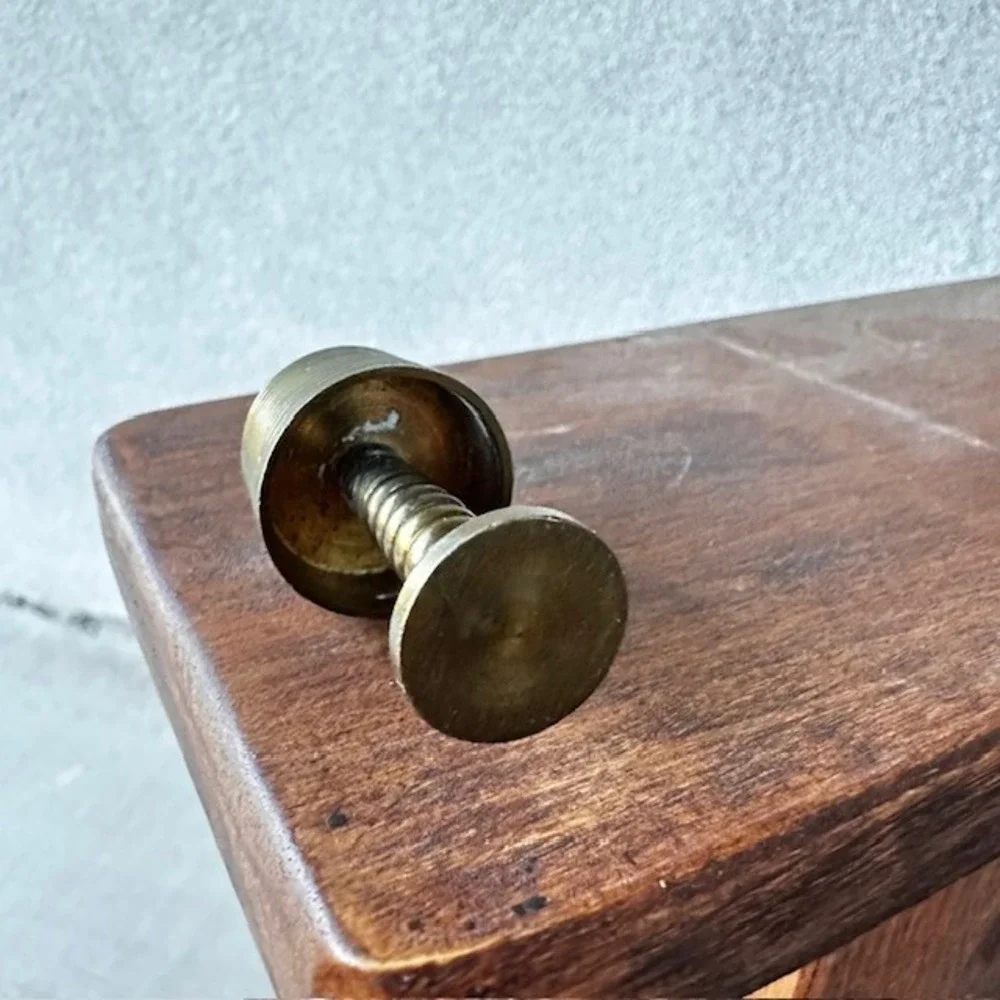 Miniature Doll House Antique‎ Brass MCM Ribbed Lamp 1.5 Heavy