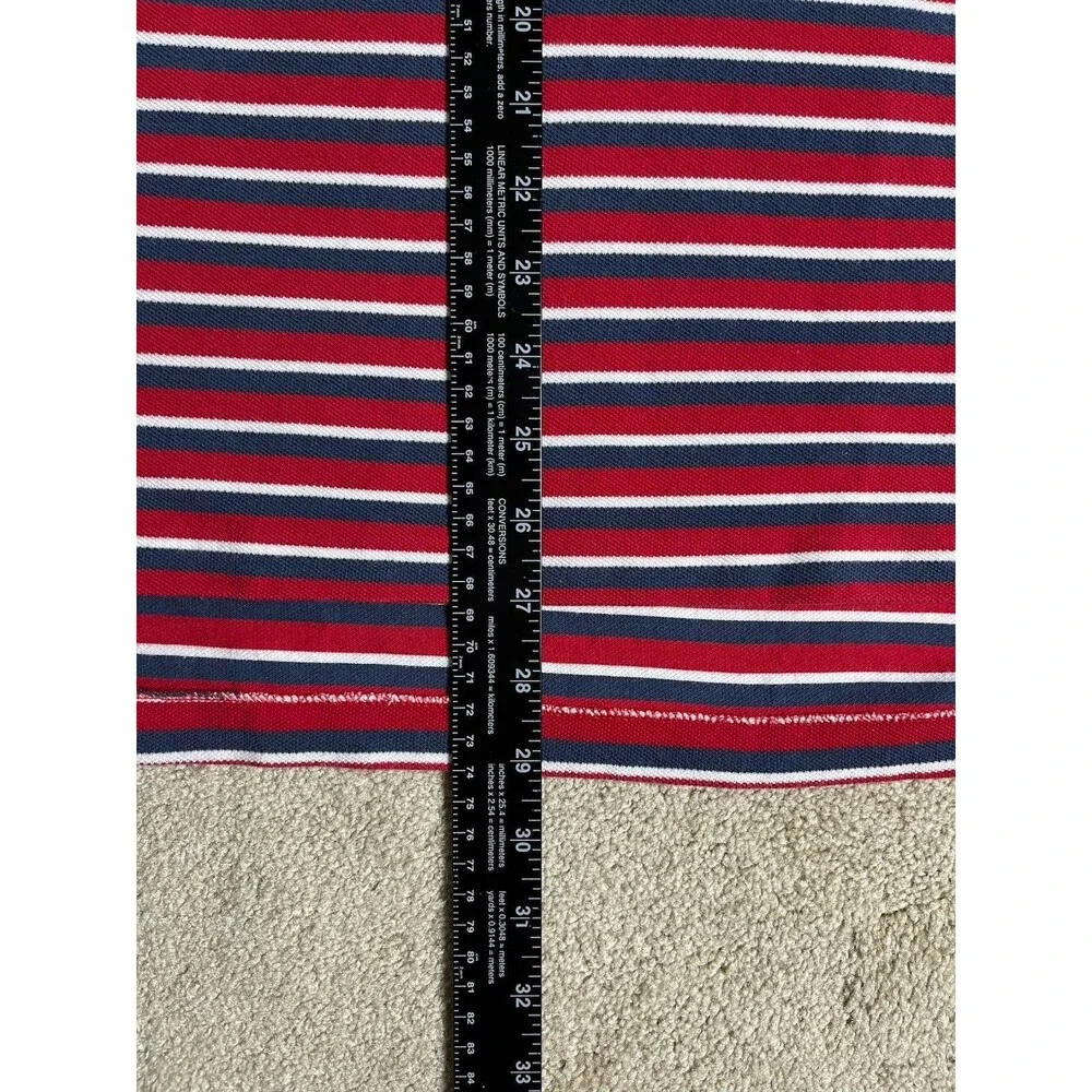 Polo Ralph‎ Lauren Men's Sz L Polo Shirt Yellow Blue Striped Short Sleeve Read