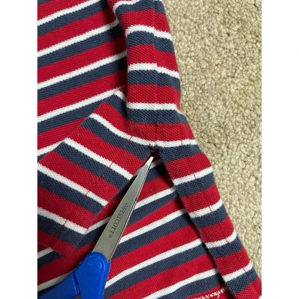 Polo Ralph‎ Lauren Men's Sz L Polo Shirt Yellow Blue Striped Short Sleeve Read