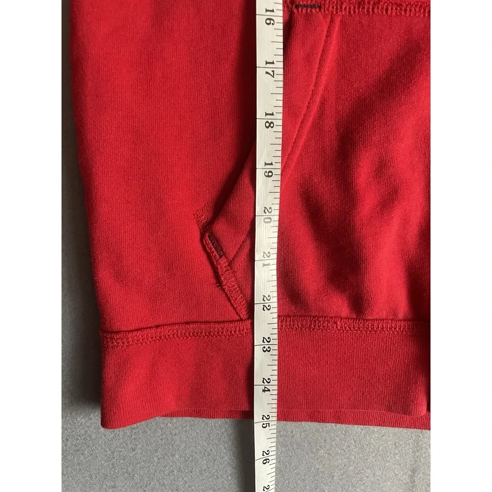Abercrombie‎ & Fitch 14/16 Kids Zip Hoodie Sweatshirt Red Y2K NY Holiday Unisex
