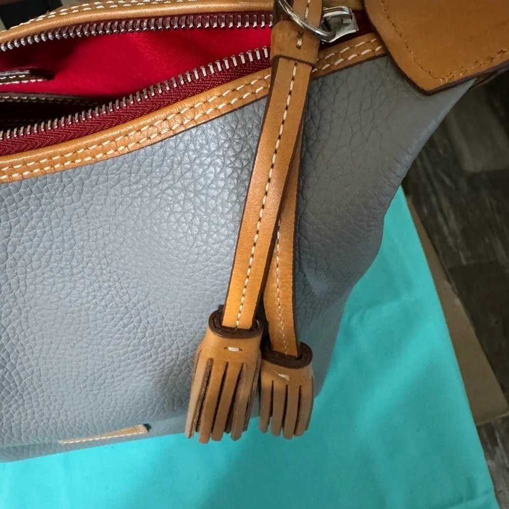 Dooney & Bourke Gray Leather Hobo Bag