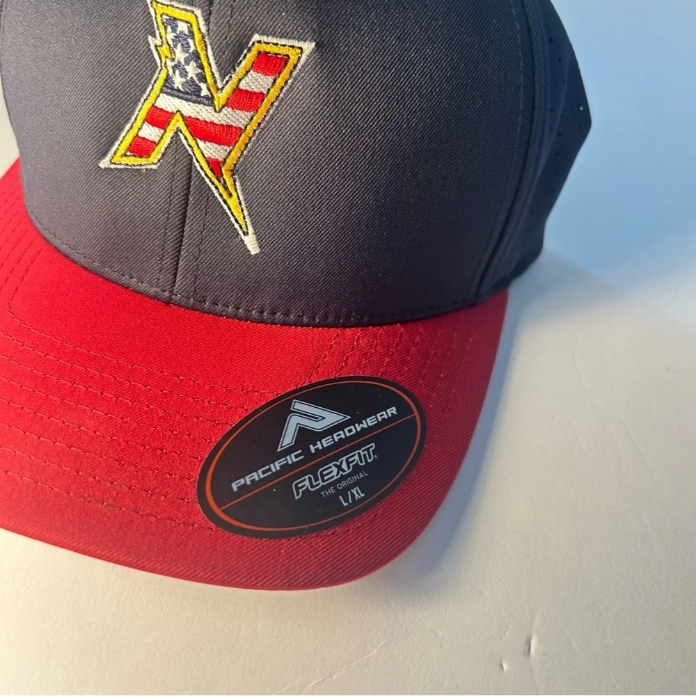 Red and Gray Snapback Cap