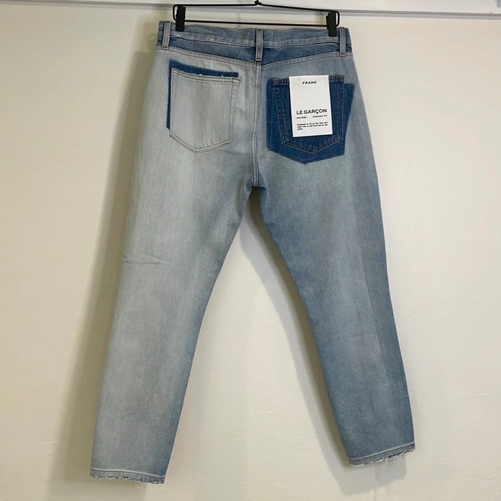 Frame Le Garçon mid-rise Straight Fit Jeans Dinsmore M