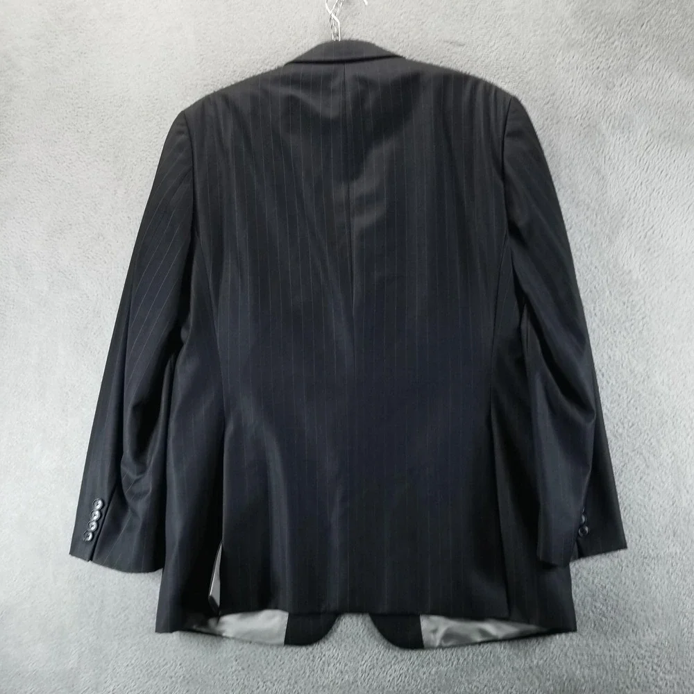 Hugo Boss Blazer Mens 42R Gray Pinstripe Super 120‎ Wool Pasolini Movie