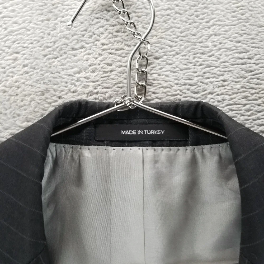 Hugo Boss Blazer Mens 42R Gray Pinstripe Super 120‎ Wool Pasolini Movie