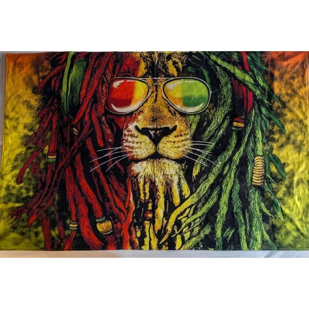 Lion in dreadlocks Tapestry 5'X3'
