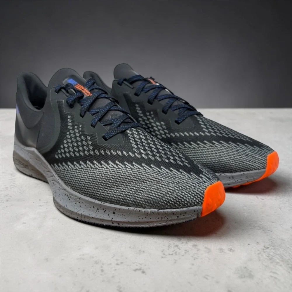 Nike Zoom Winflo 6 Running Shoes Mens 13 Black Grey CU4834-001 Speckled Sole