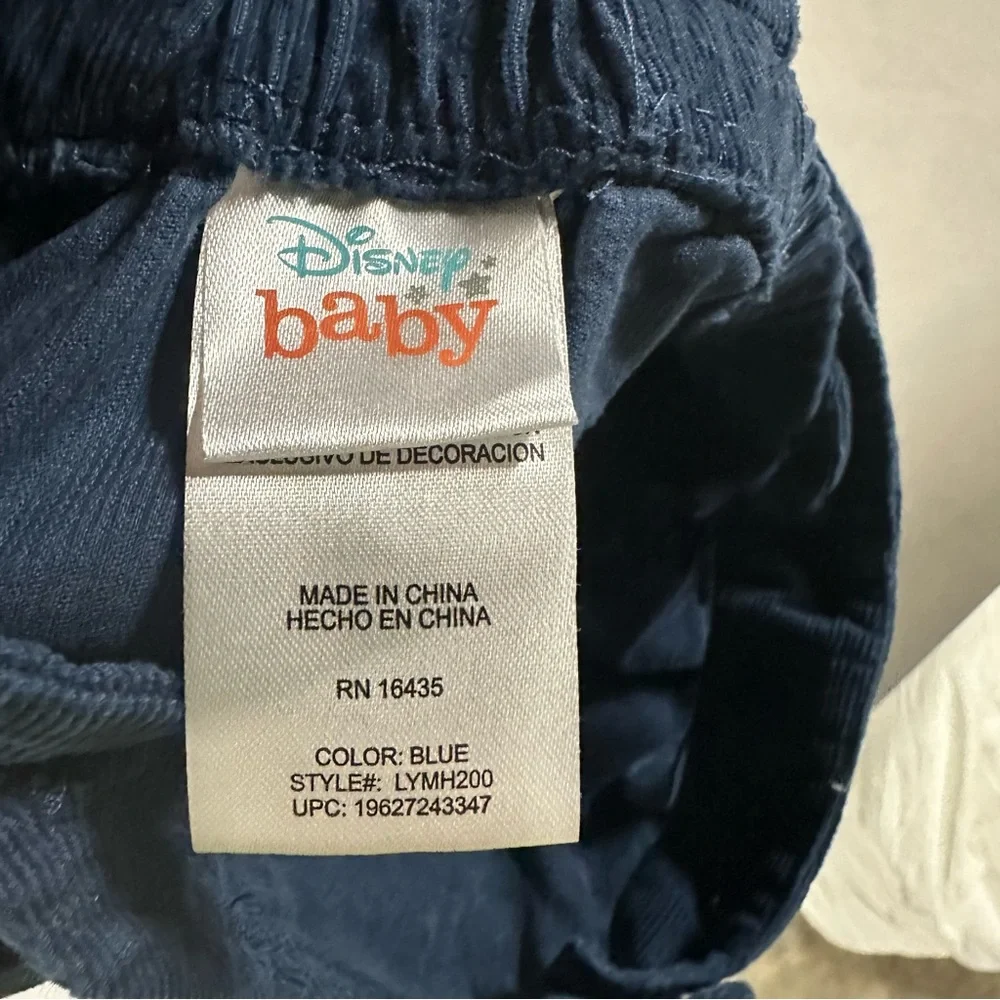 Disney Baby Mickey Mouse Corduroy Overalls Size 6-9 Months