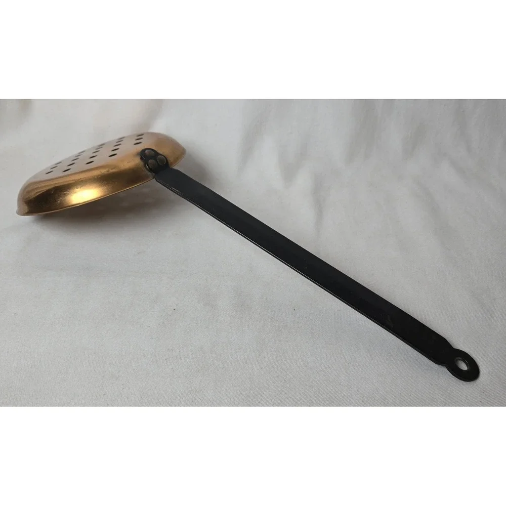 Copper Strainer with Iron Handle Hand Forged 16