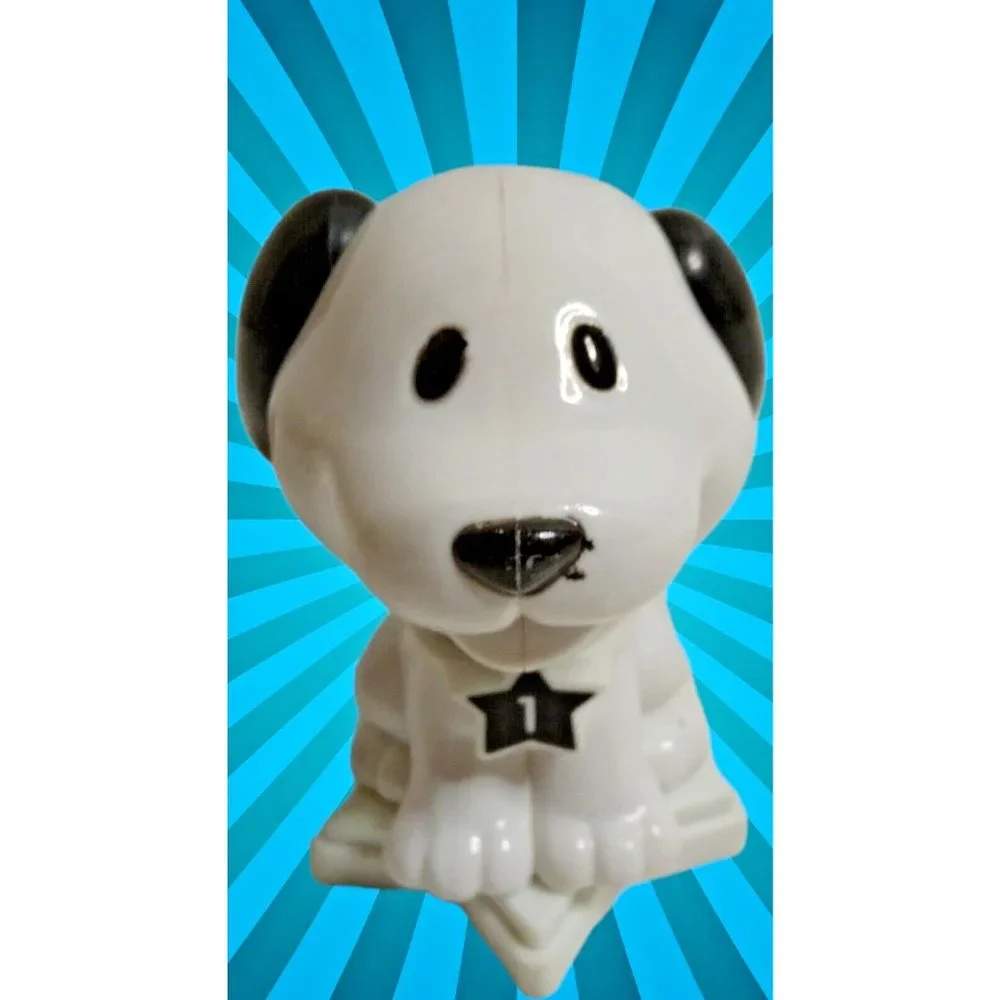 Cake Decoration Snoopy White Dog Collar Says #1 Action‎ Figure