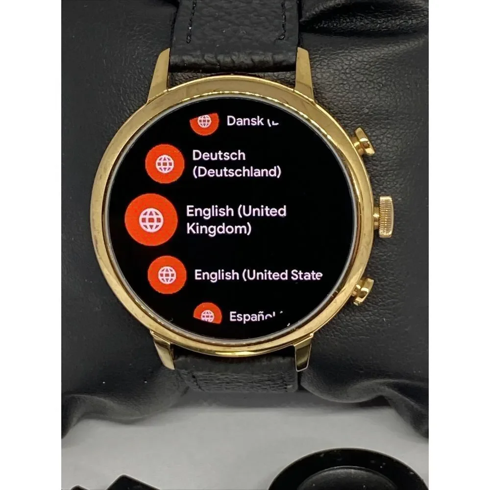 Fossil Venture HR Gen 4 FTW6018 Women's Black Leather Digital Dial Smart Watch