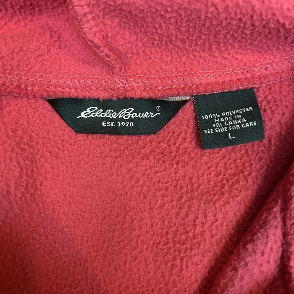 Eddie Bauer Lightweight Pink Hooded Zip-Up Vest with Pockets