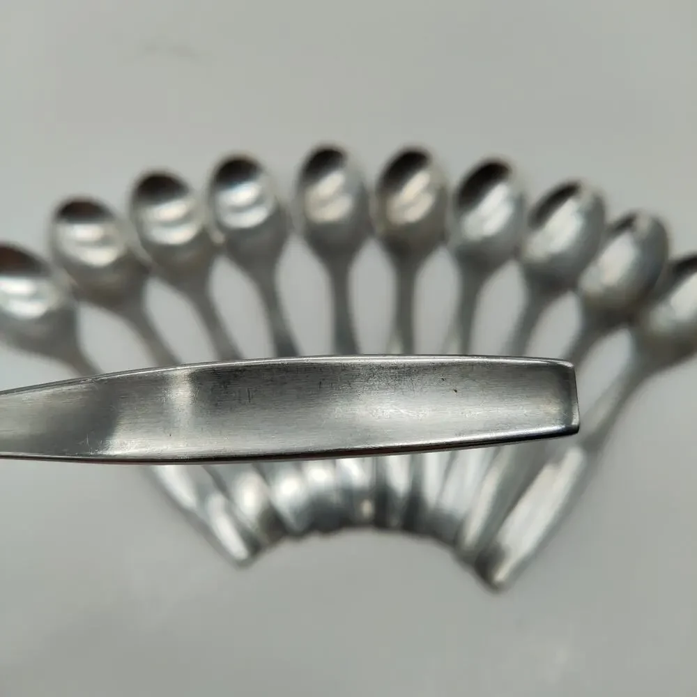 11X Tsp Gourmet Settings LOFT Stainless Flatware Teaspoons