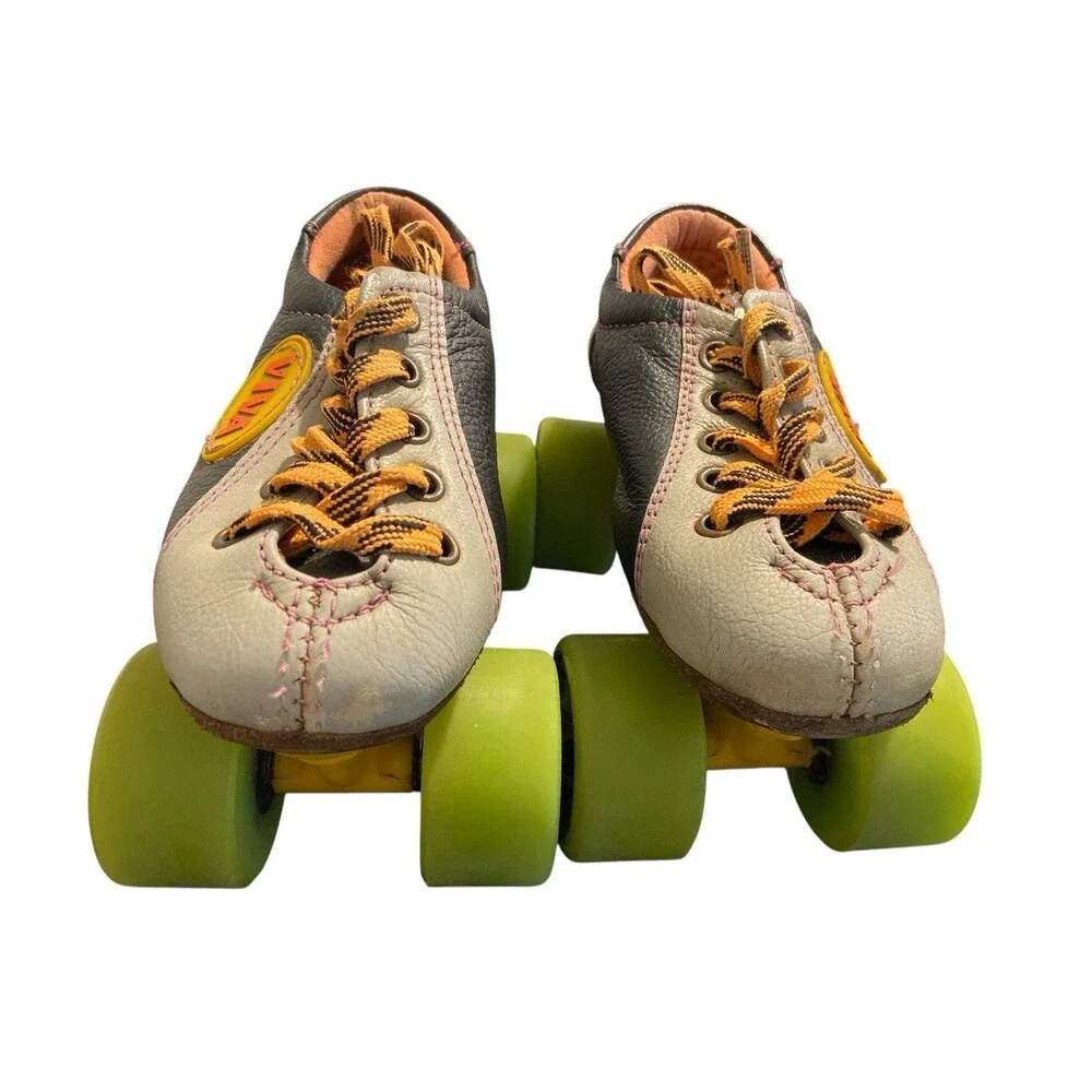 Vintage Viva 4.6 Roll‎ Skates Leather Toddler Boy/Girl Size 1