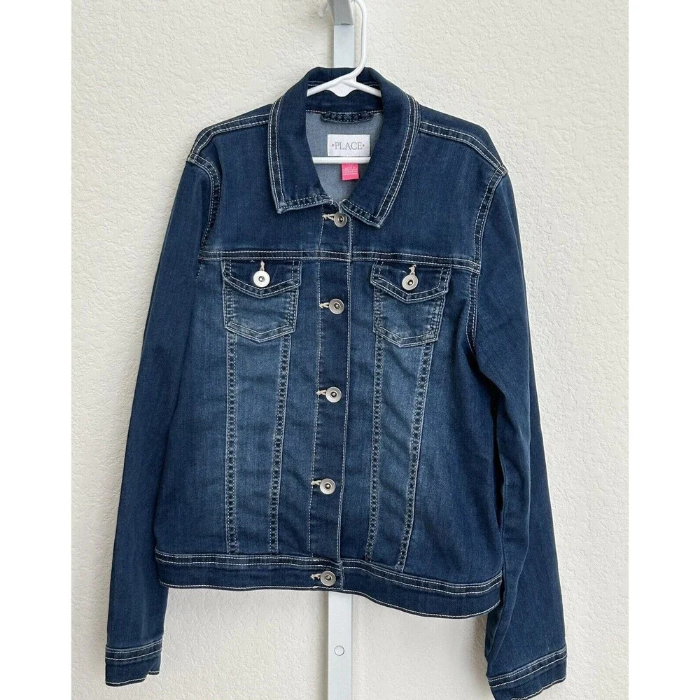 Childrens Place Girls Blue‎ Denim Jean Jacket  Size 10/13 L
