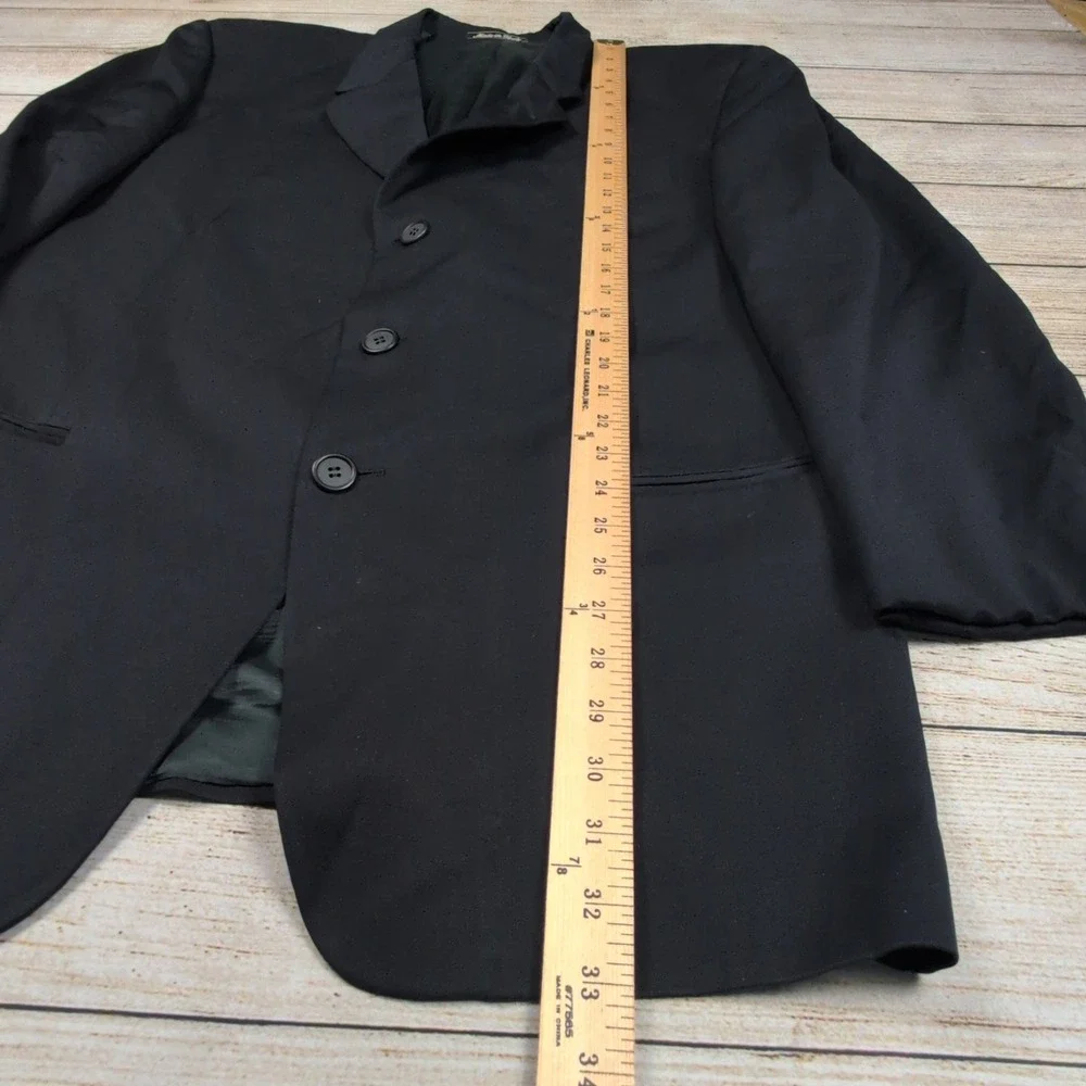 Giorgio Armani Le‎ Collezioni Black Pure Virgin Wool Blazer Jacket Italy 42