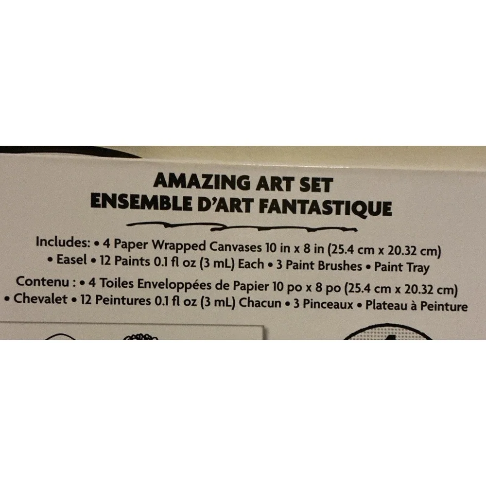 Peanuts Amazing Art Set For Kids, 4 Canvases To Paint, New In‎ Sealed In Box