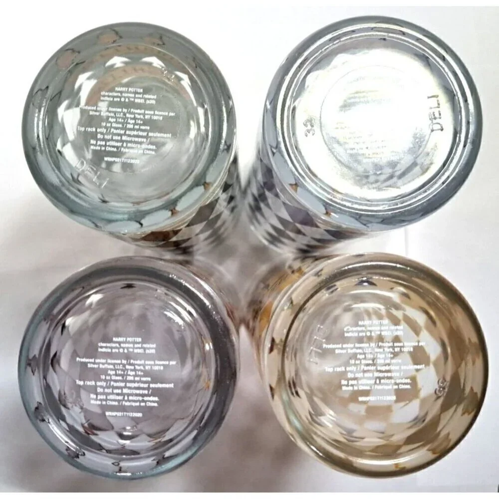 Silver Buffalo four glasses