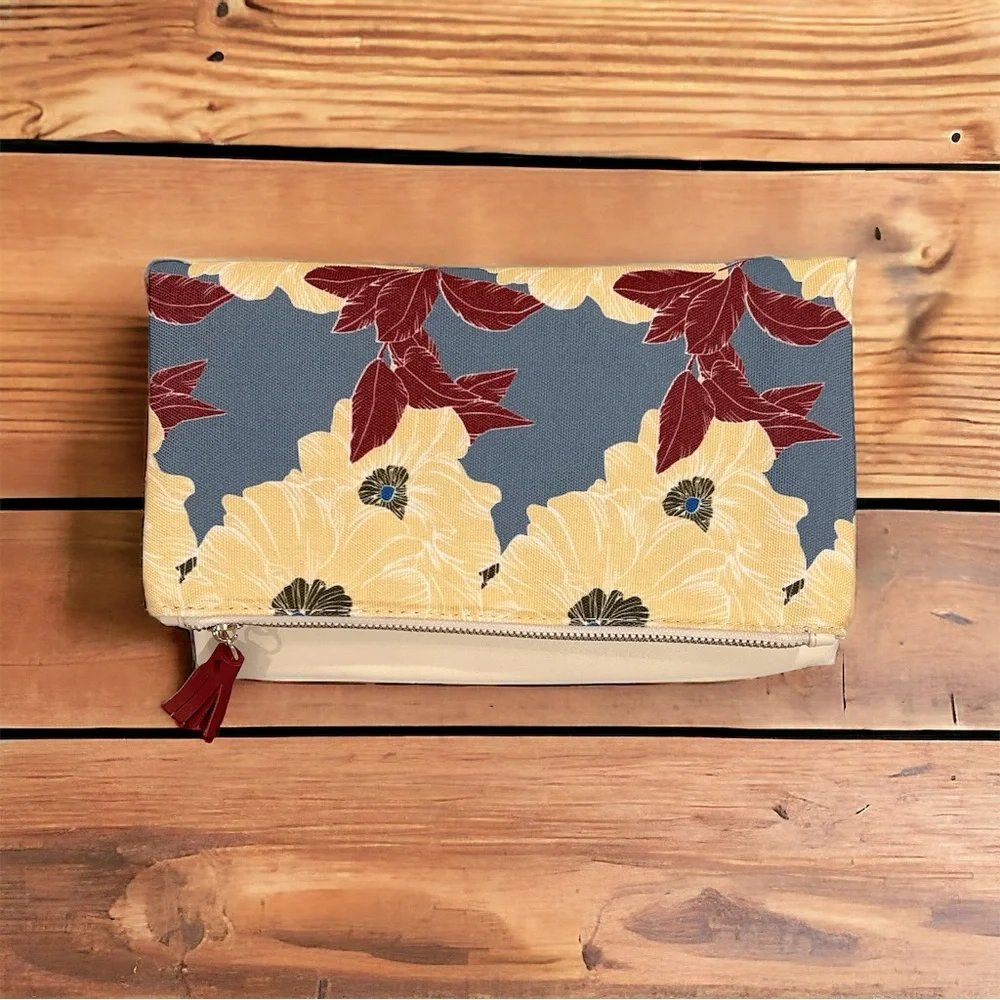 Rachel‎ Pally Fold-Over Floral Clutch Purse Bag Shop New with Duster