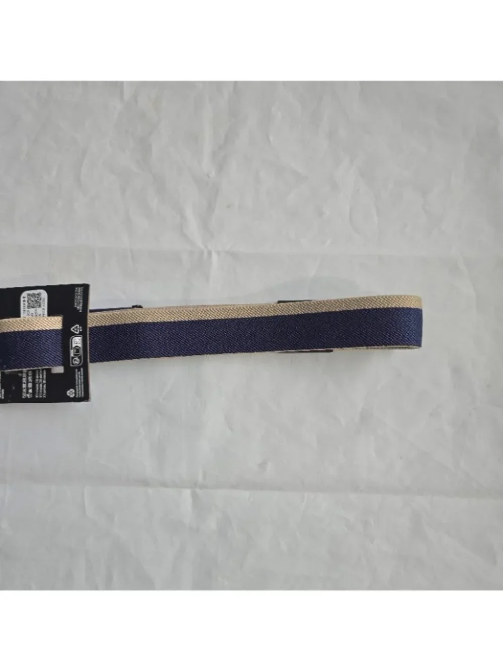 Under Armour Golf Webbing Belt Men One Size Fits Most Logo Buckle Blue Tan NEW