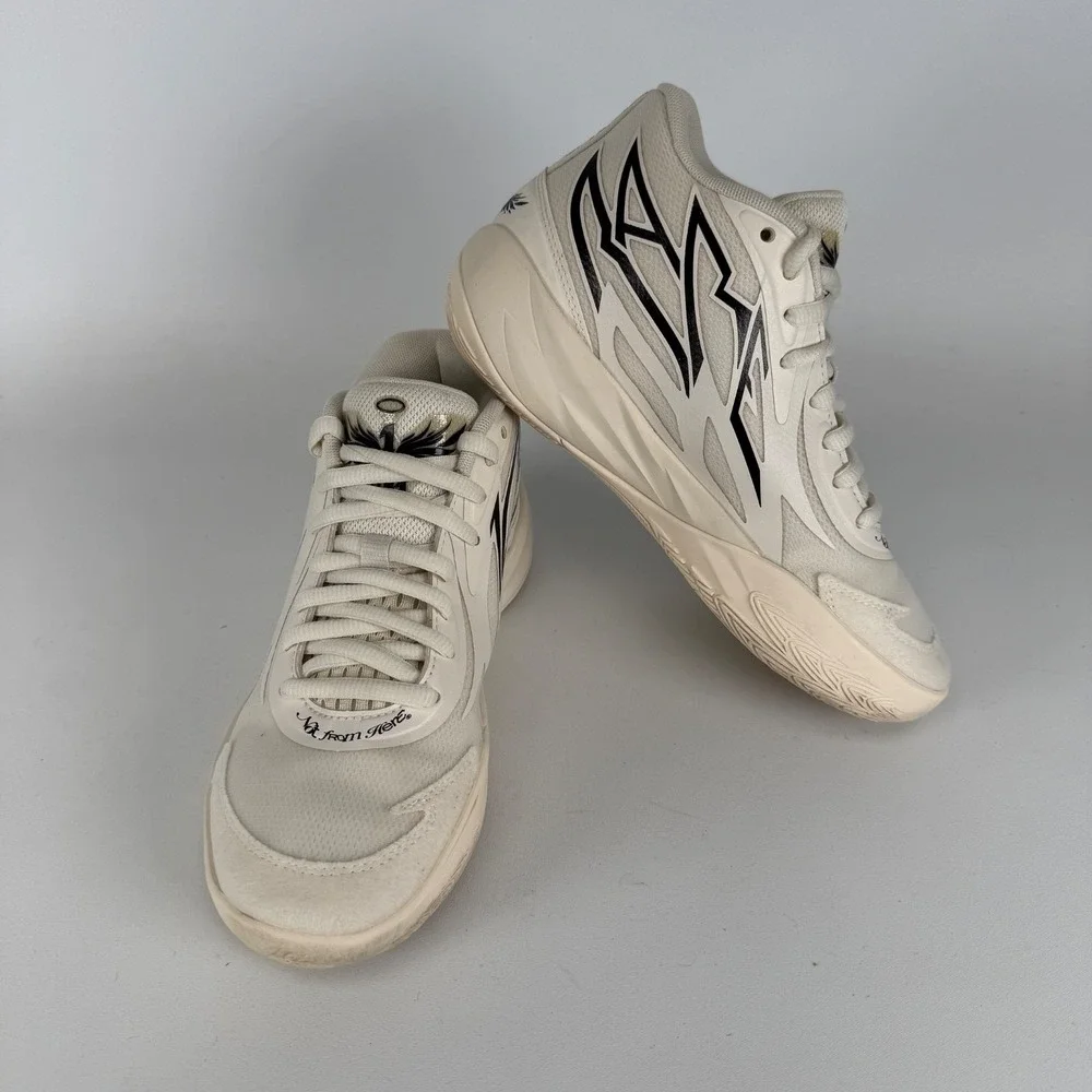 Men's Puma LaMelo Ball MB.02 Basketball Shoes Whispers Size 5.5 378361-01