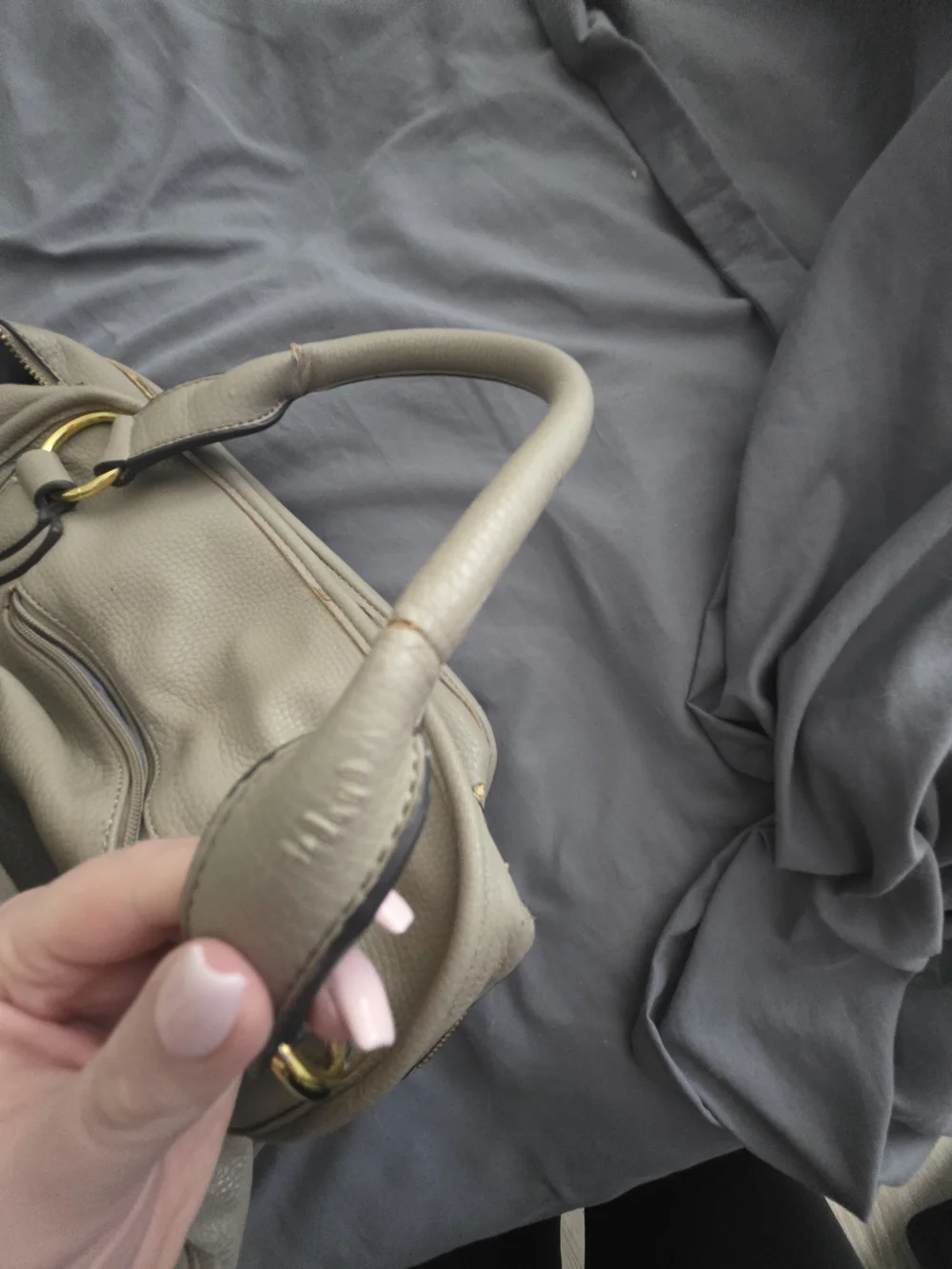Worn Michael Kors Grey Bag