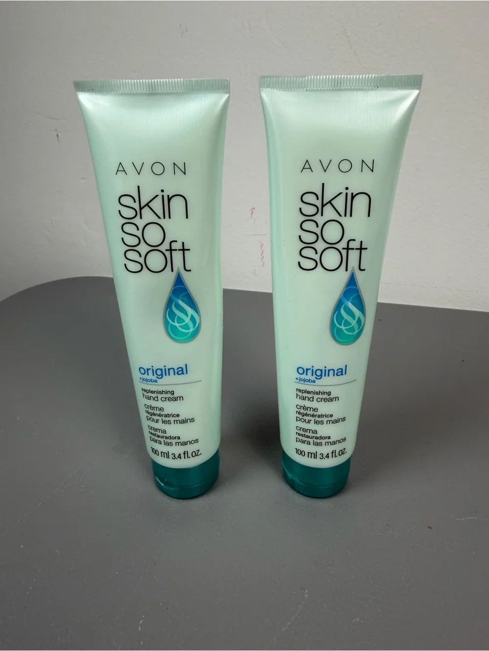 new Avon Skin So Soft SSS ORIGINAL Hand Cream. - 3.4 oz full size. LOT OF  2