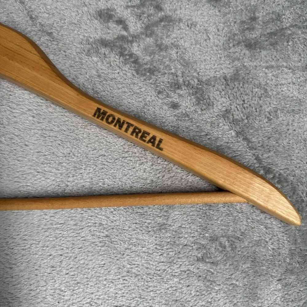 Vintage Wood Hanger Windsor Hotel Montreal Canada Advertising Clothes‎ Storage