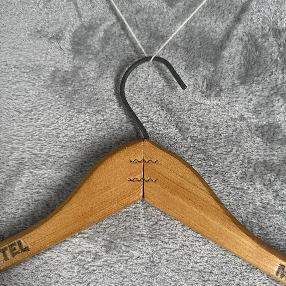 Vintage Wood Hanger Windsor Hotel Montreal Canada Advertising Clothes‎ Storage