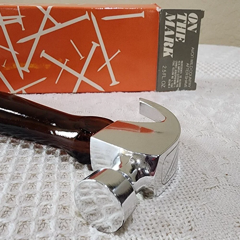 Vintage Avon ON THE MARK HAMMER Bottle Decanter Wild Country Original Box