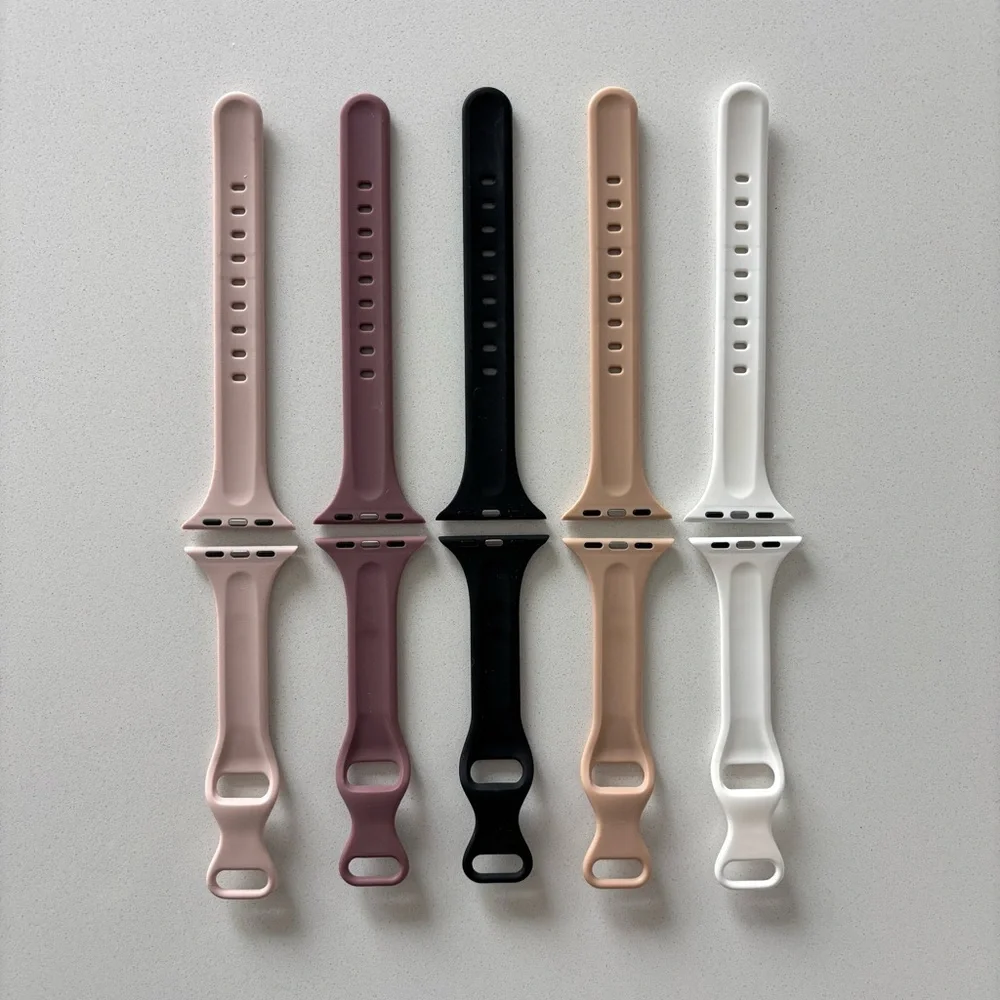 38/40/41 MM light pink/neutral Apple Watch silicone band